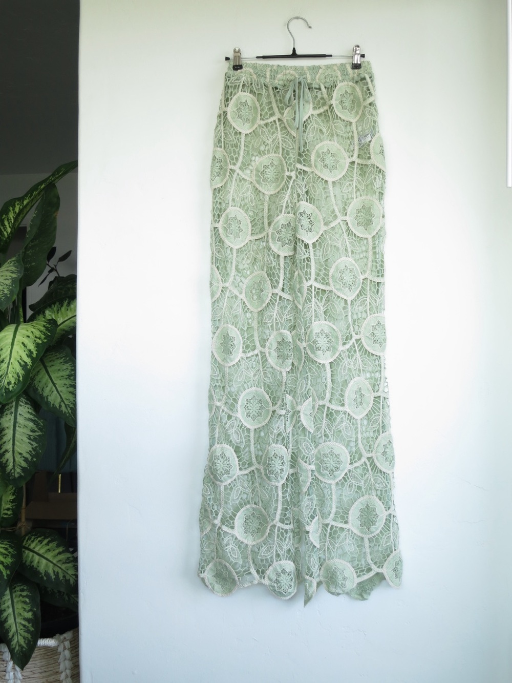 Mint Crochet Cover-Up Trousers